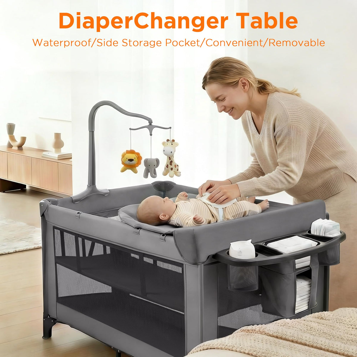 4 in 1 Baby Pack and Play with Bassinet G34704