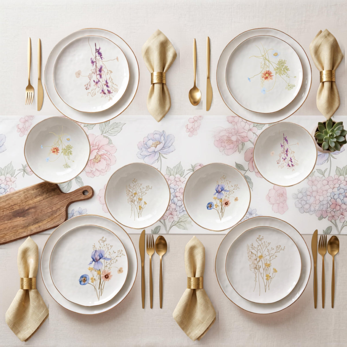 12-Piece Glossy White Porcelain Dinnerware Set for 4 U80457