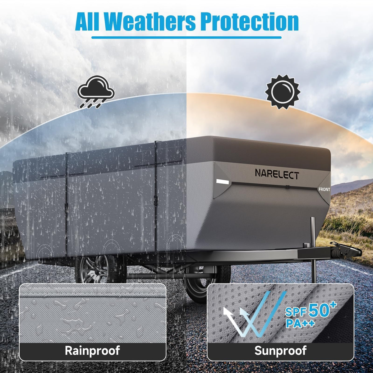 14'-16' 7 Layers Waterproof Anti-UV Ripstop Pop up Camper Cover N228667