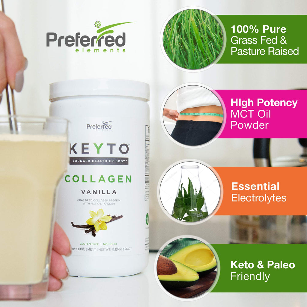 Keto Collagen Protein with MCT Oil Powder Vanilla M3743