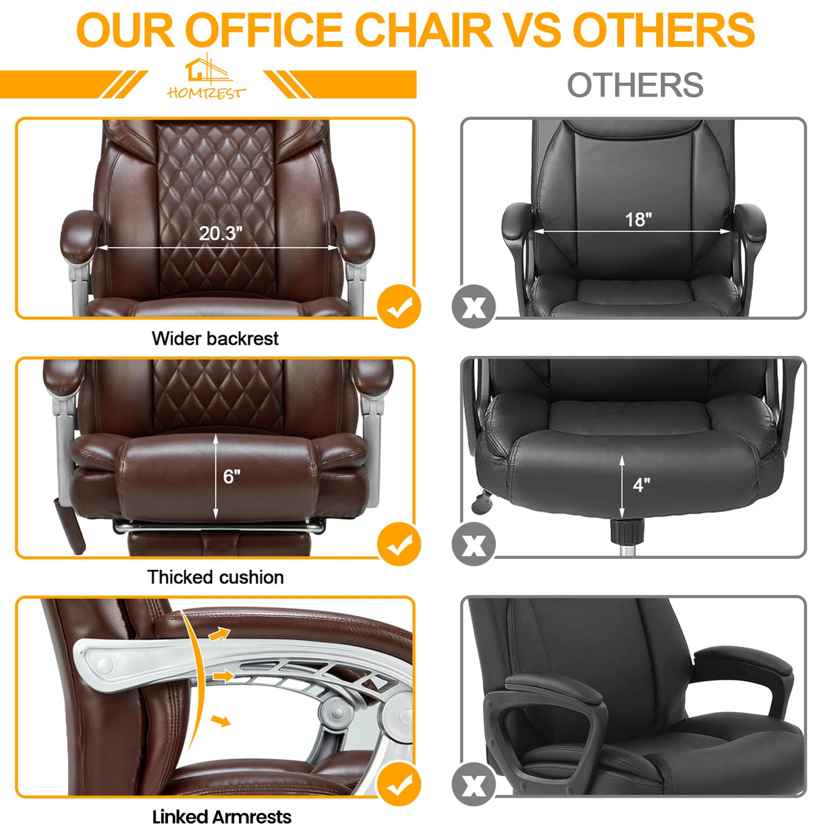 Brown Heated Massage Office Chair with Footrest Q75597