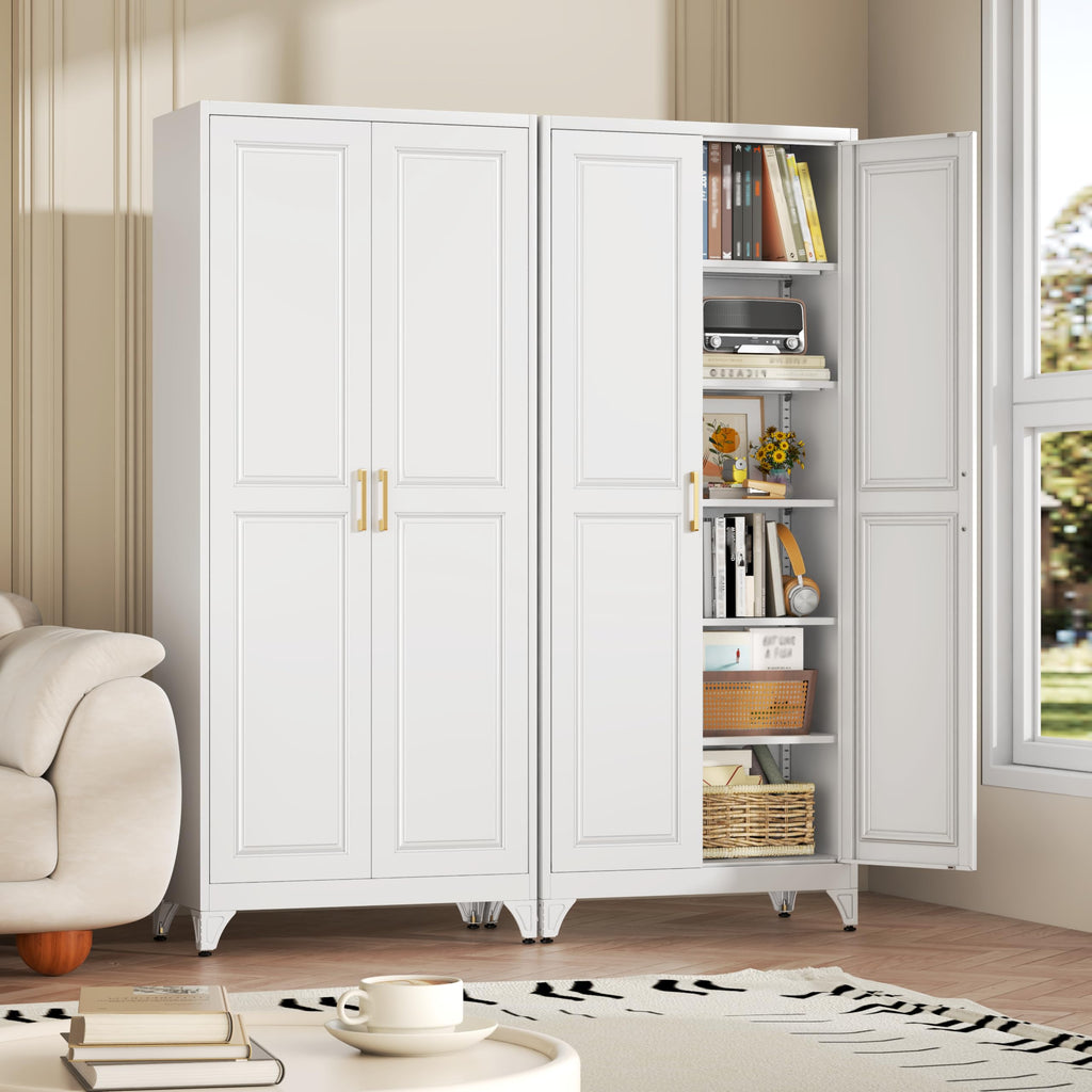 75" Kitchen Pantry Cabinet with Doors and Shelves O90155
