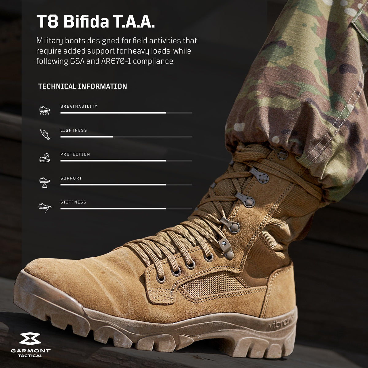 Suede Leather Military Boots A8446
