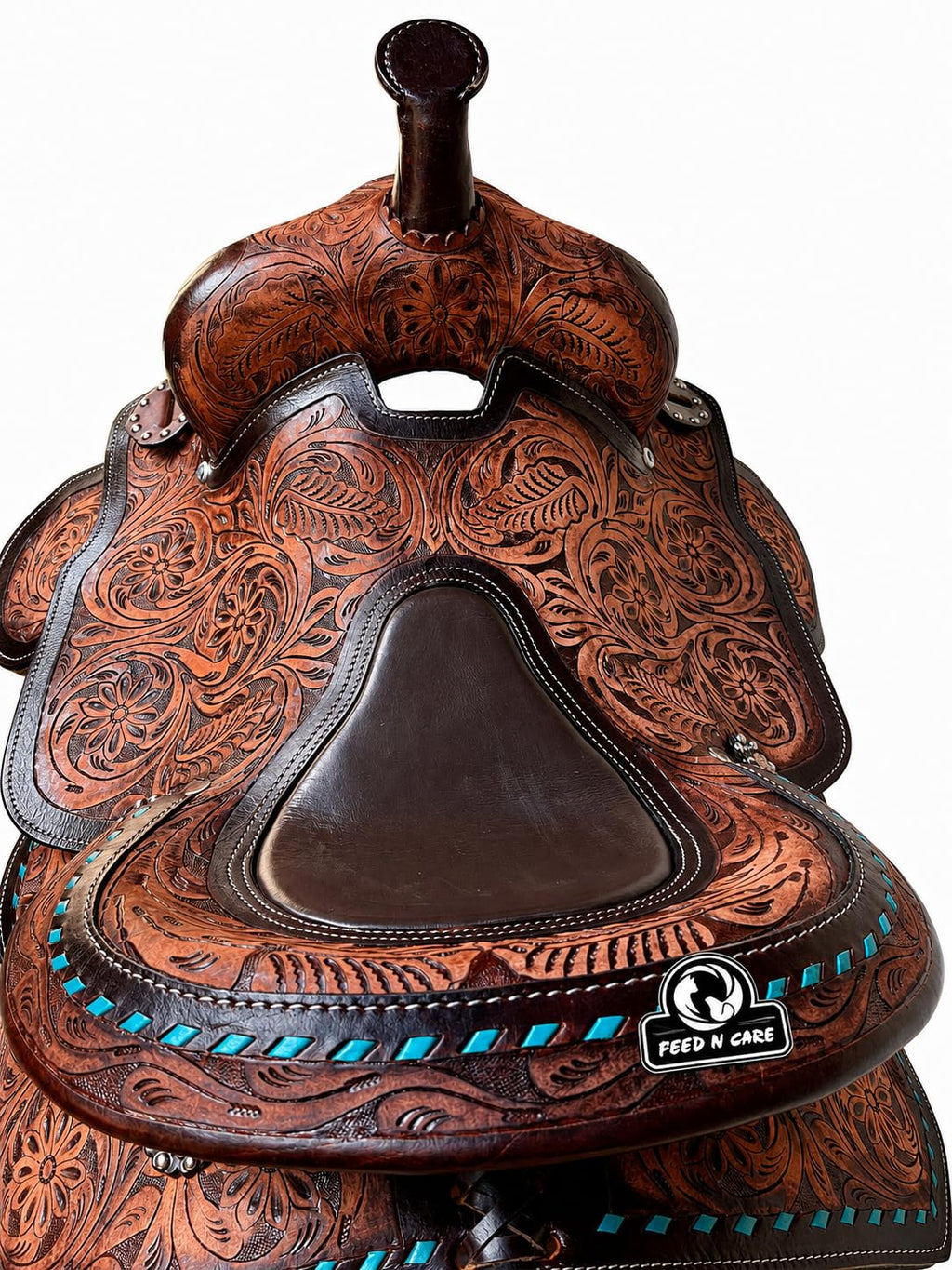 Leather Horse Saddle with Tack Set W914614