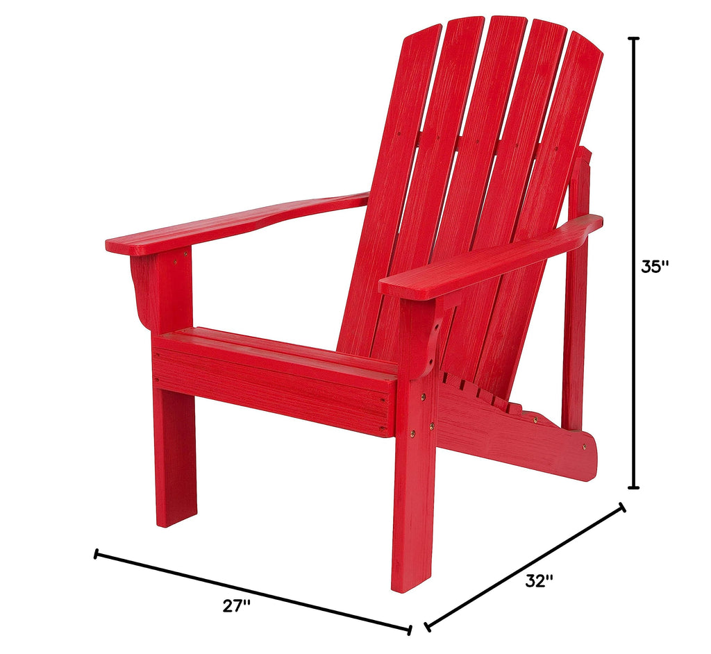 Chili Red Wooden Adirondack Chair E713294