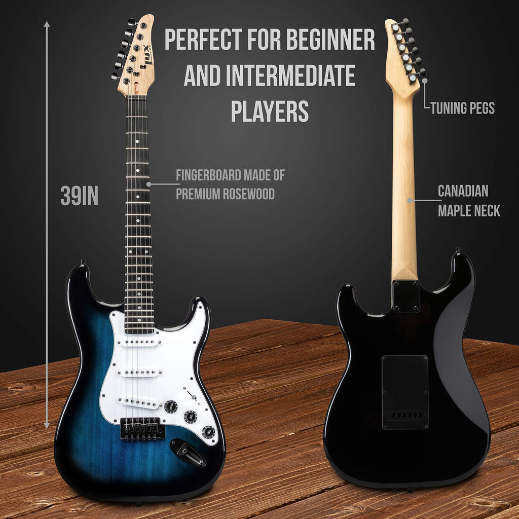 39 inch Electric Guitar Kit with Amplifier Blue V891709