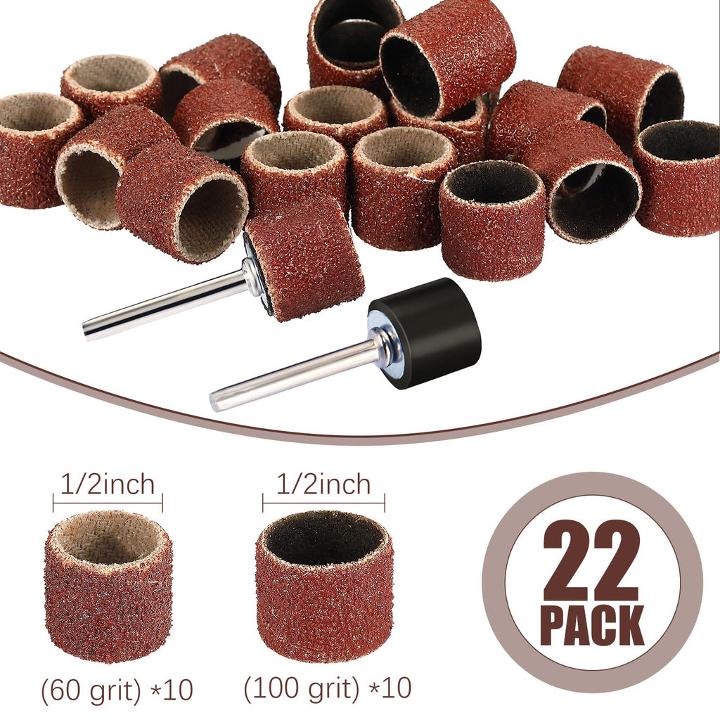 22 Pcs Dog Nail Grinder Bands 60 and 100 Grit E12701