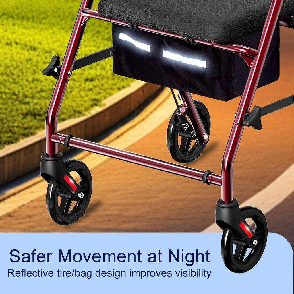 Foldable Rollator Walker with Seat V2882