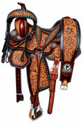 Leather Horse Saddle with Tack Set W914614
