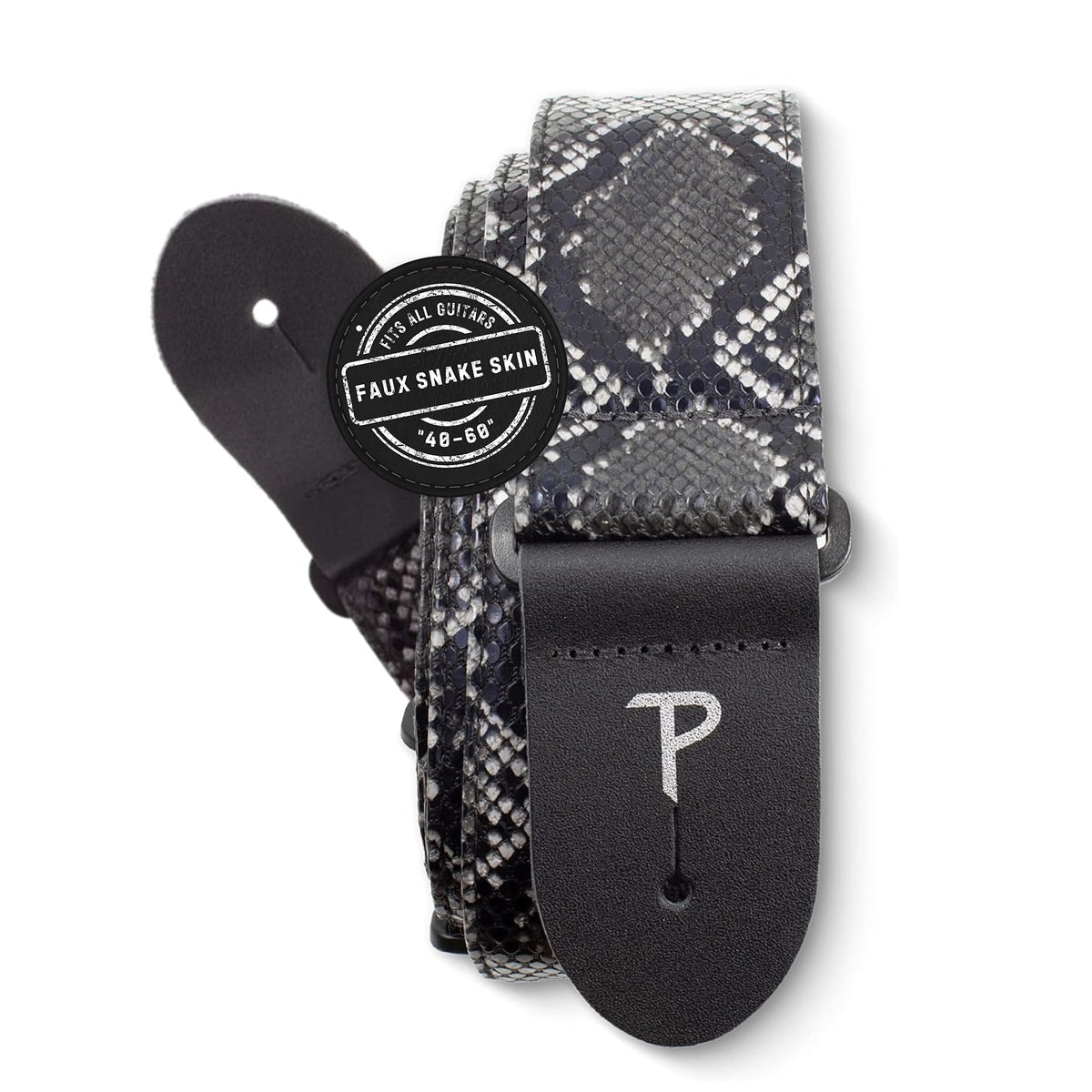 Faux Snake Skin Jacquard Patterned Non-Slip Guitar Strap B19562