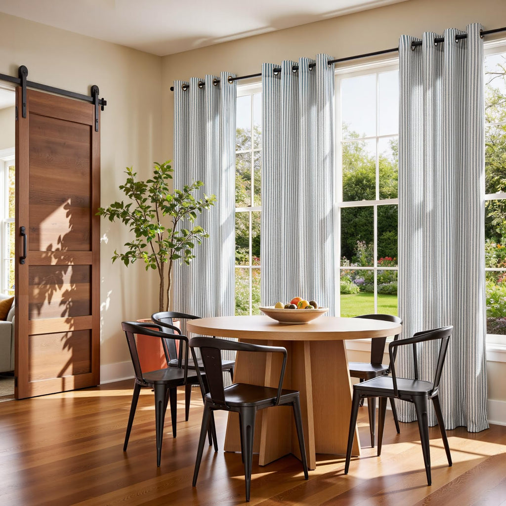 Linen Striped Curtains B2723