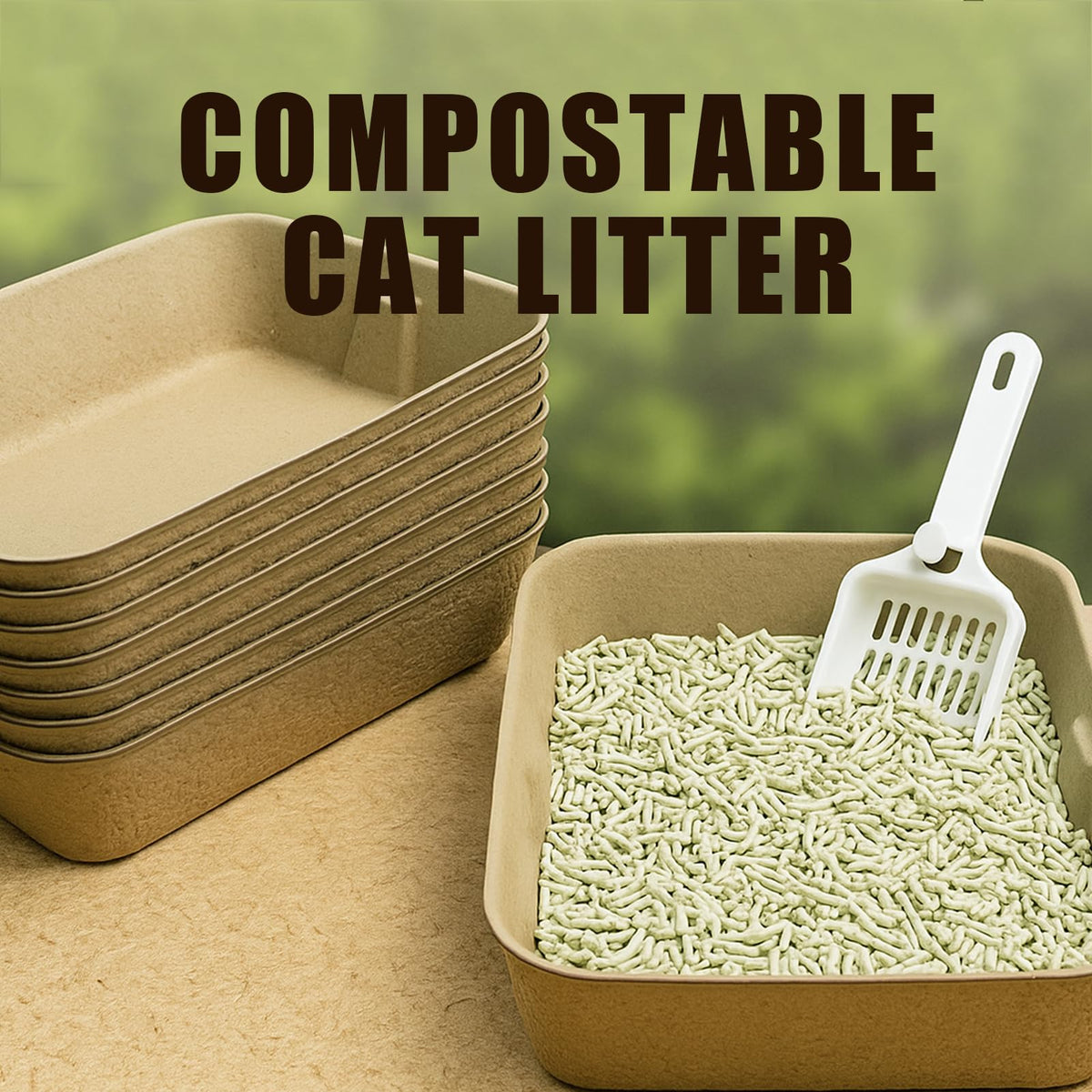 8 Pack Disposable Litter Boxes A2381