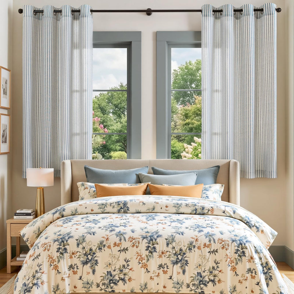Linen Striped Curtains B2723