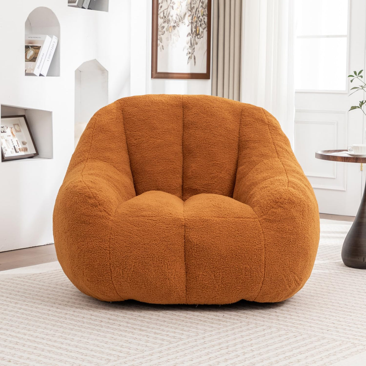 Yellow Memory Foam Bean Bag Chair W86376
