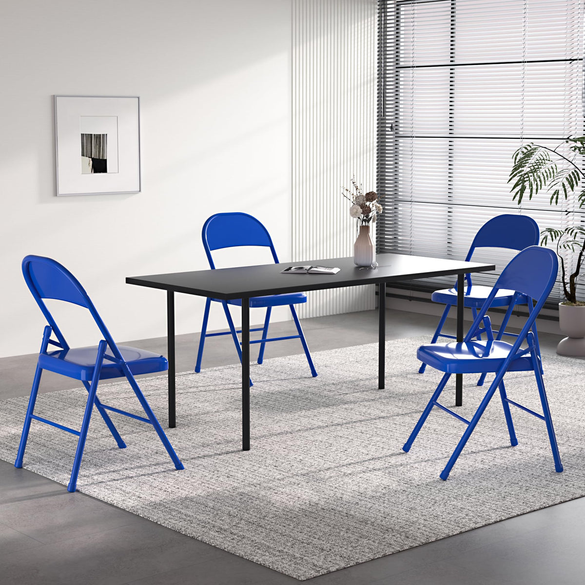 Metal Folding Chairs 4 Pack L45643