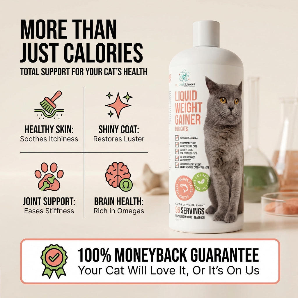 High Calorie Cat Weight Gainer Supplement Salmon Flavor 16oz Q26441