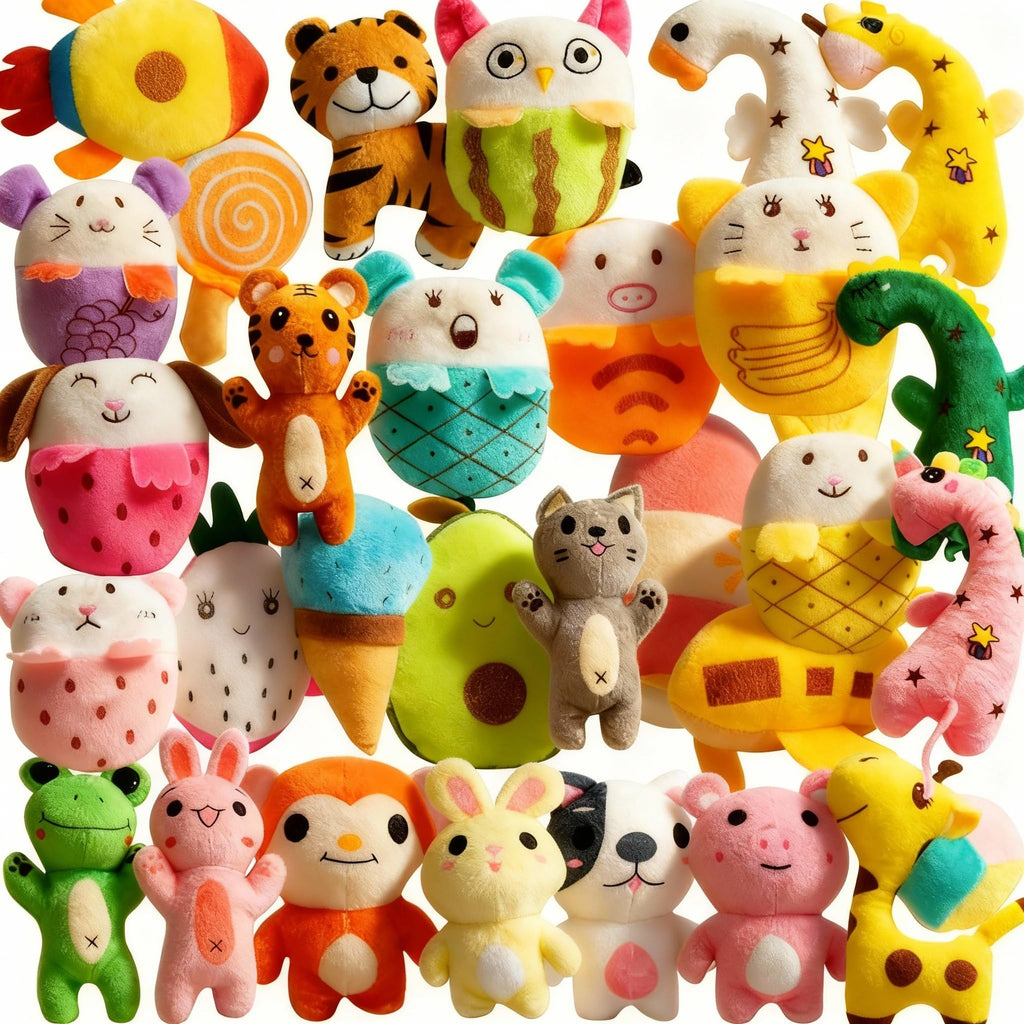 30 Pack Plush Squeaky Dog Toys R3948