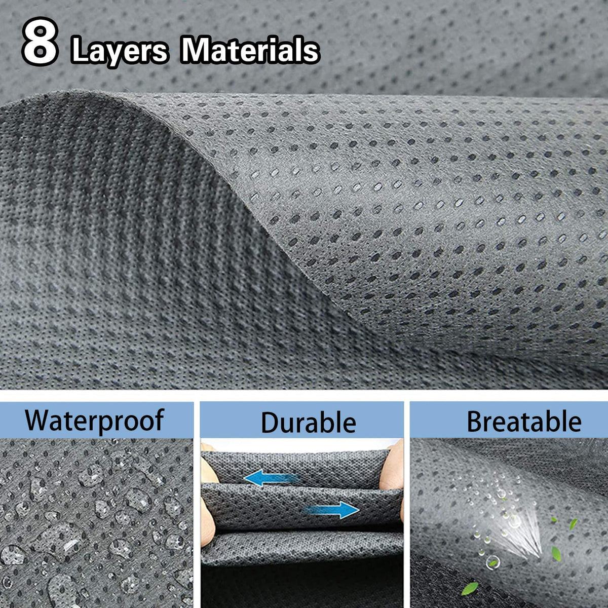 8 Layers 27'-30' Windproof Waterproof Rip-Stop RV Cover R5457