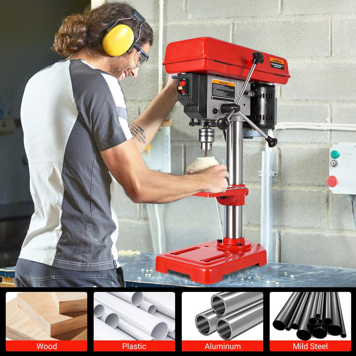 8" Benchtop Drill Press with 5 Adjustable Speeds V916996