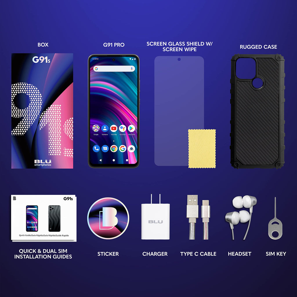 Unlocked 6.8” Full HD+ Display 128GB 48MP Triple Camera Gray Smartphone Z1492