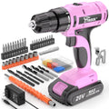 20V Cordless Pink Drill Set with Battery & Charger Q3859