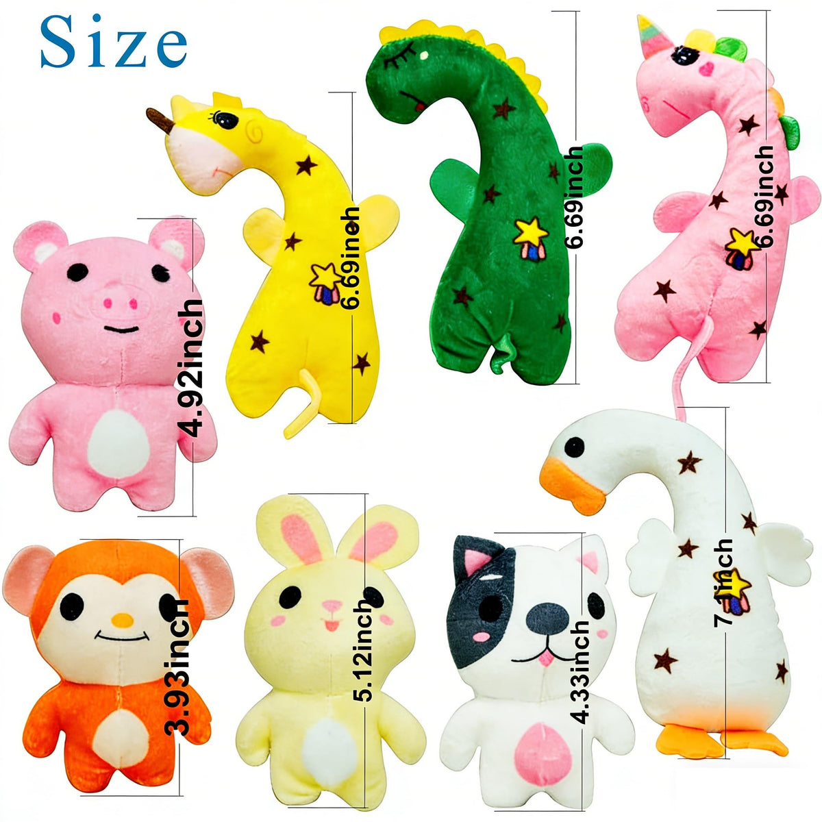 30 Pack Plush Squeaky Dog Toys R3948