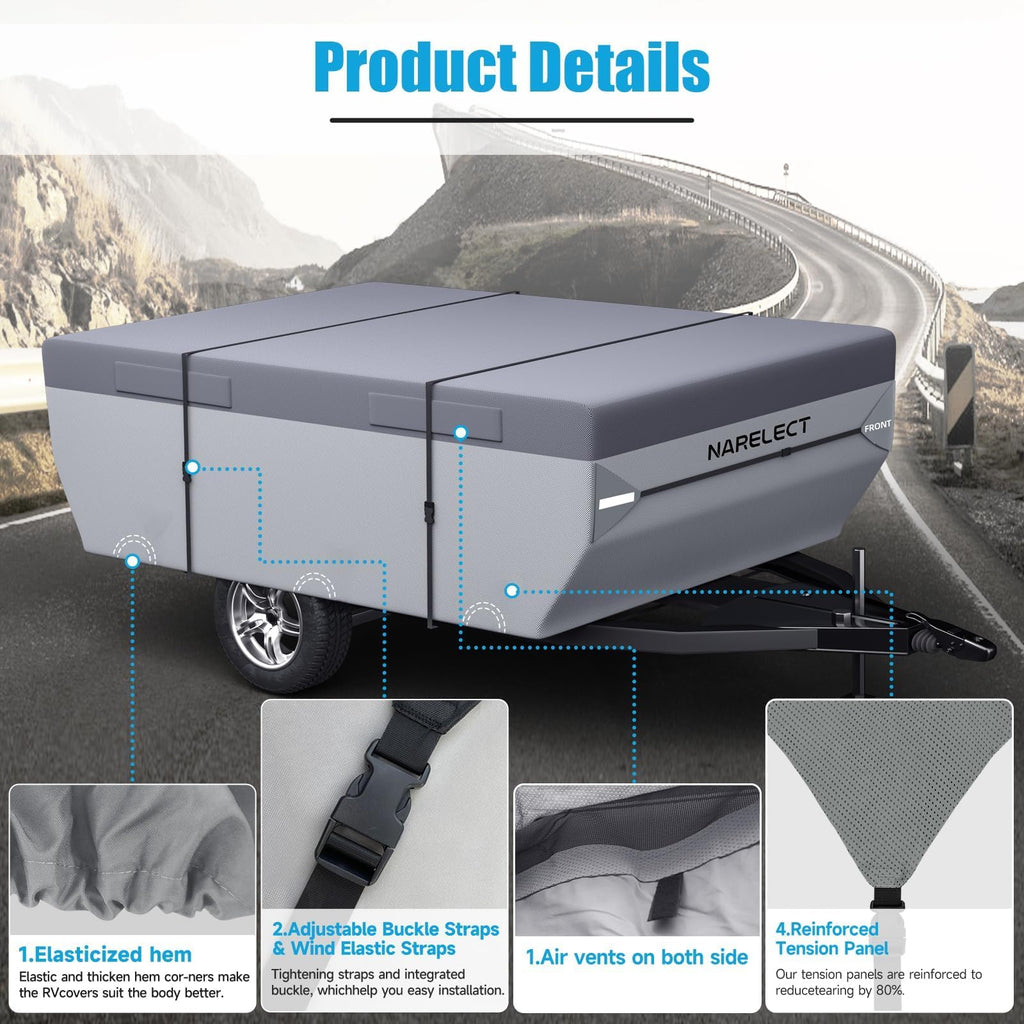 14'-16' 7 Layers Waterproof Anti-UV Ripstop Pop up Camper Cover N228667