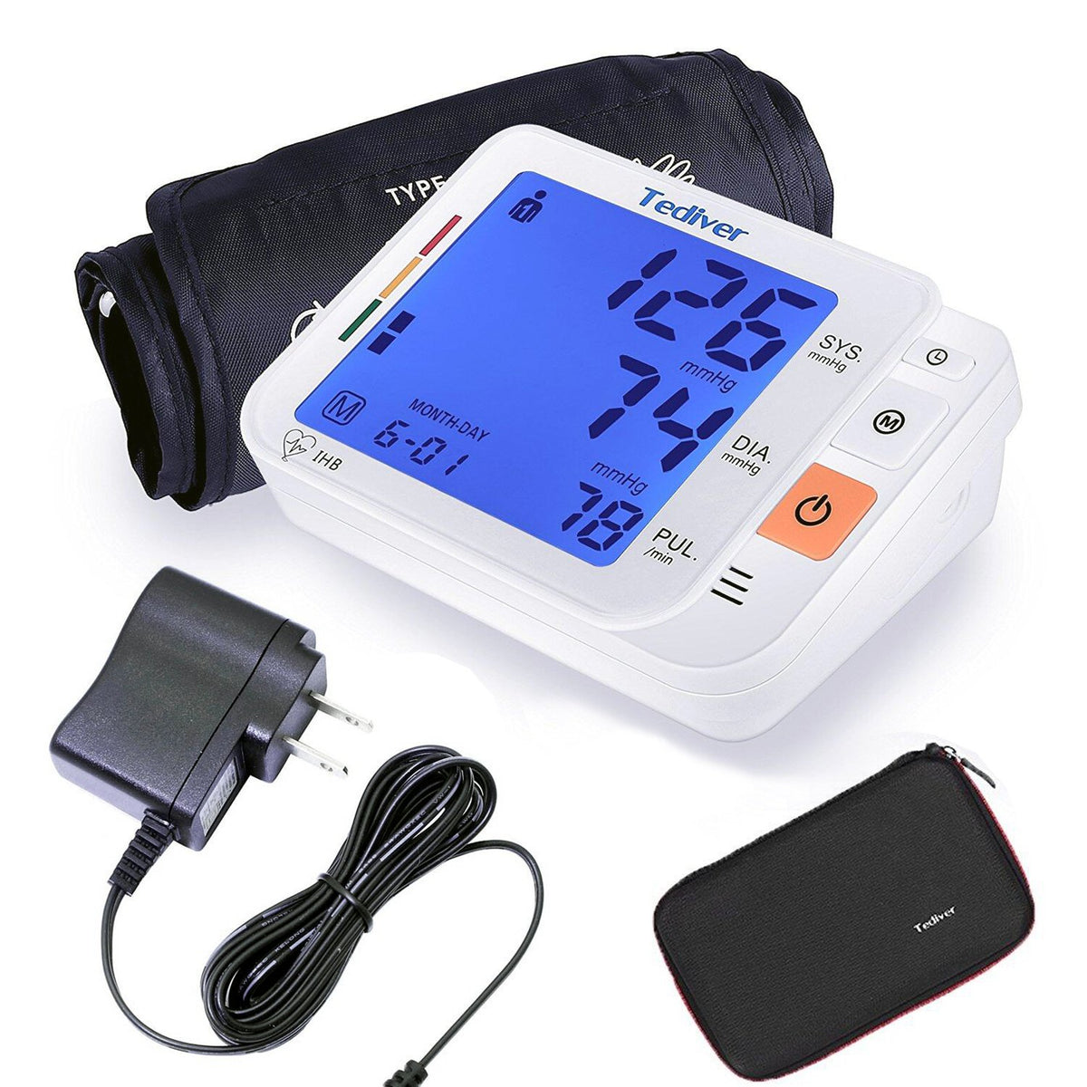 Digital Blood Pressure Monitor, Large Cuff, Upper Arm Blood Pressure Machine P668694