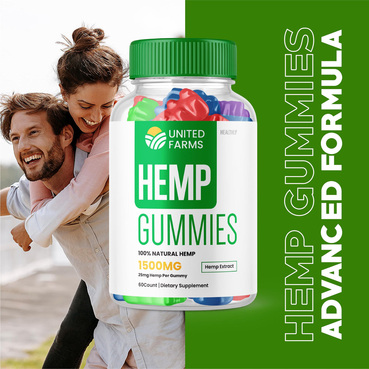 Hemp Extract Gummies 25mg 60 Gummies X71839