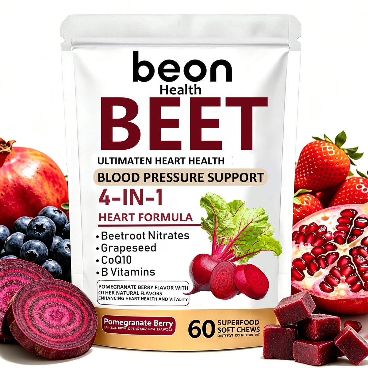 60 Count Beet Chews Supplement with 500mg G60044