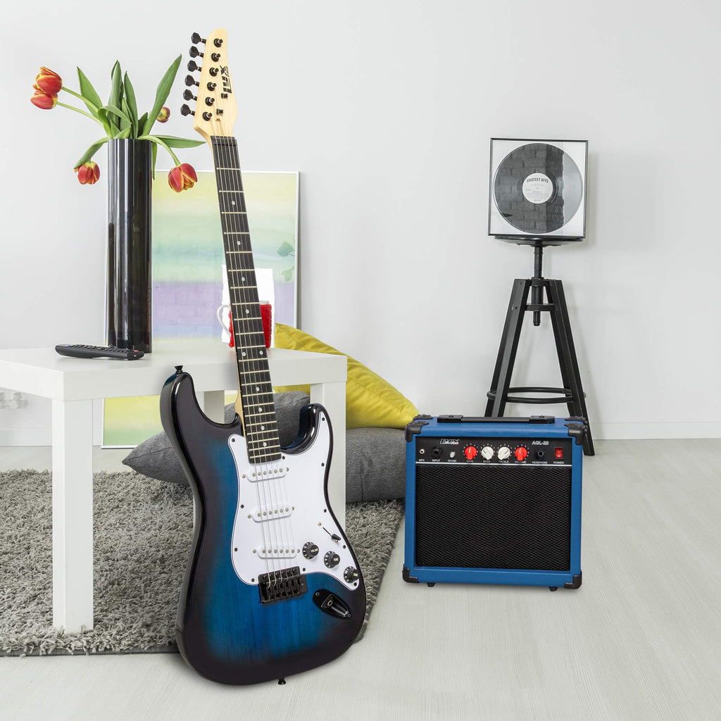 39 inch Electric Guitar Kit with Amplifier Blue V891709