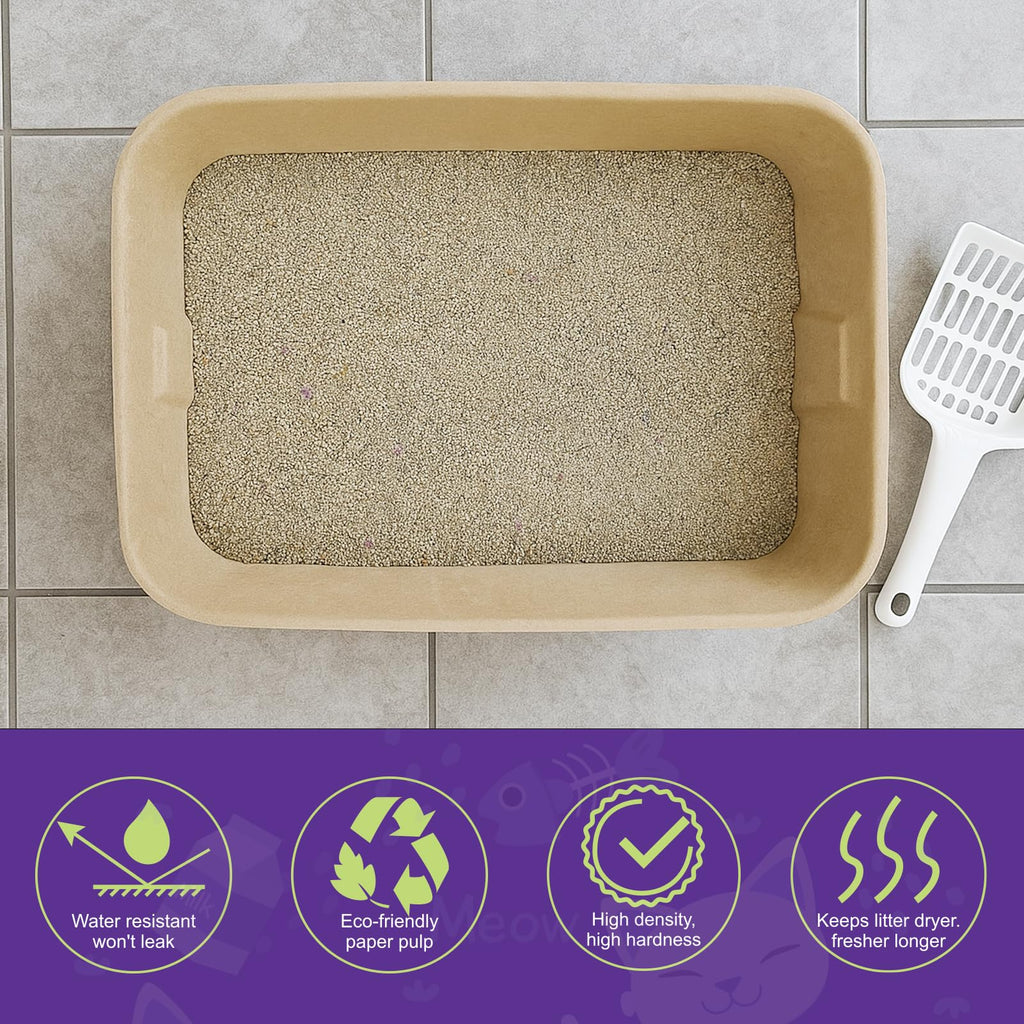 8 Pack Disposable Litter Boxes A2381