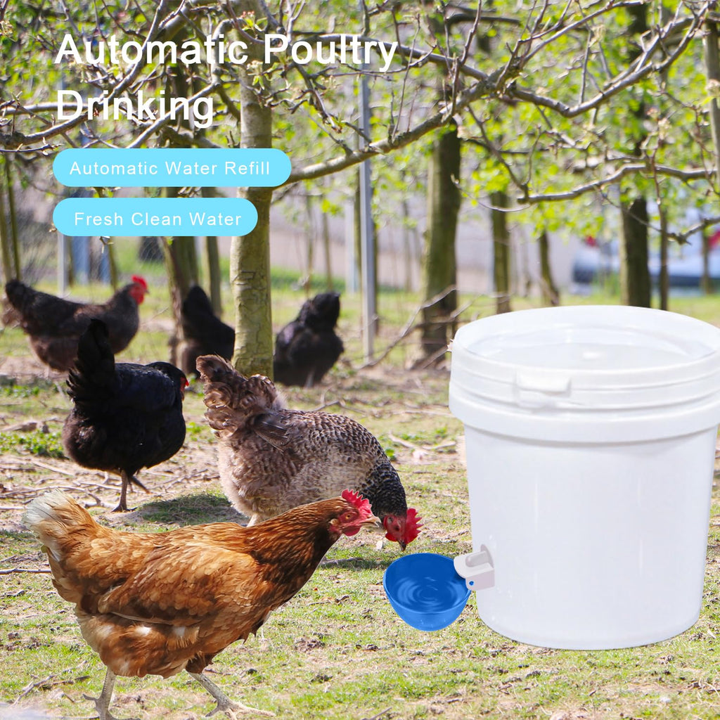 8 Packs Blue Large Chicken Waterer Cups S236