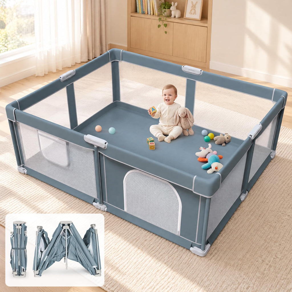 Foldable Baby Playpen 71x59 Inch J738