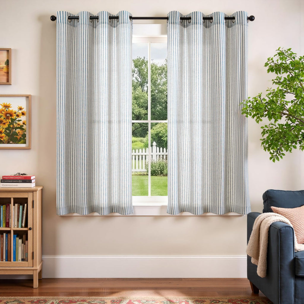 Linen Striped Curtains B2723