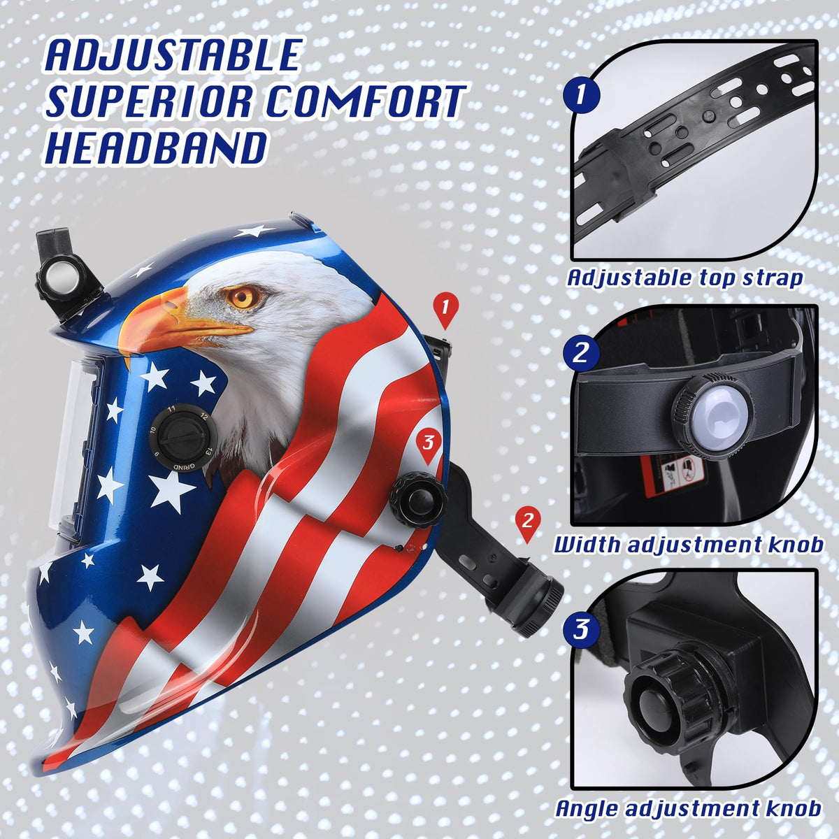 Auto Darkening Welding Helmet with LED Light X312