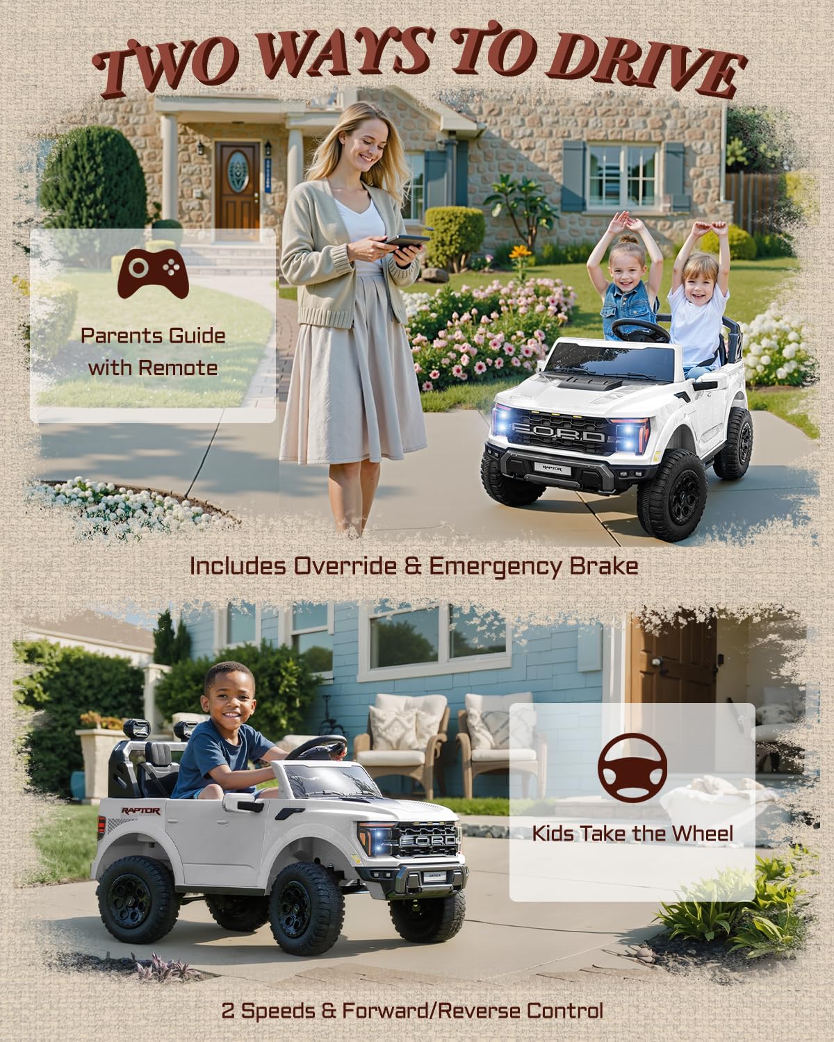 24V 2 Seater Kids Ride On Truck with Remote Control H819