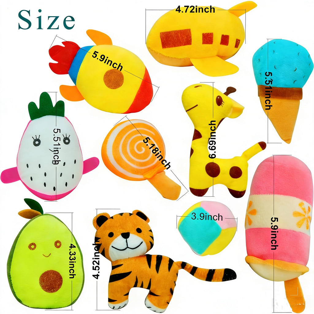 30 Pack Plush Squeaky Dog Toys R3948