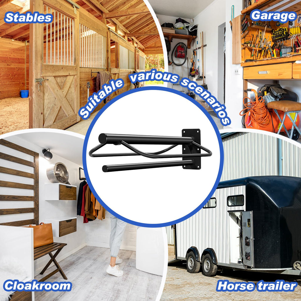 6 Pcs Wall Mount Saddle Rack with Pad Bar B4307
