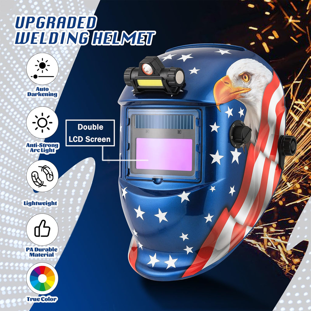 Auto Darkening Welding Helmet with LED Light X312
