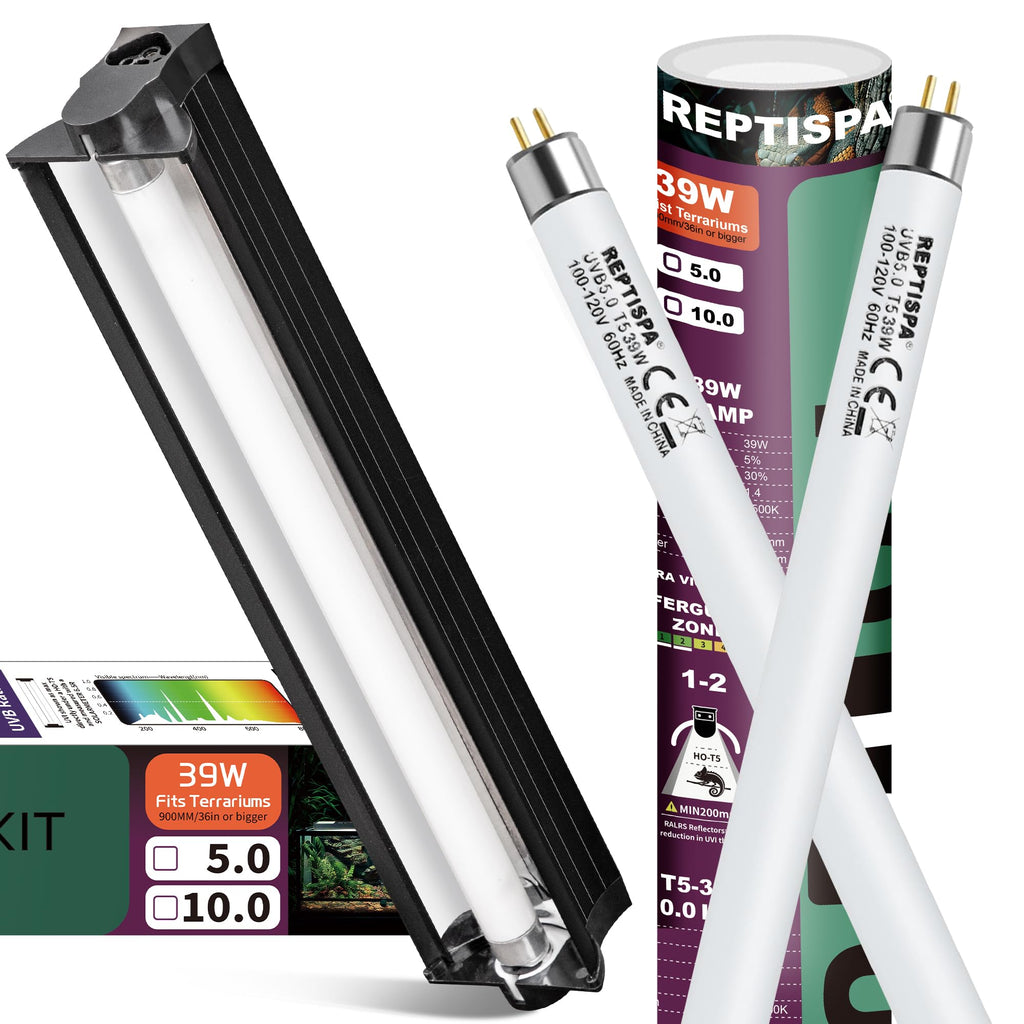 39W T5 HO UVB Fluorescent Reptile Light Combo Kit F704