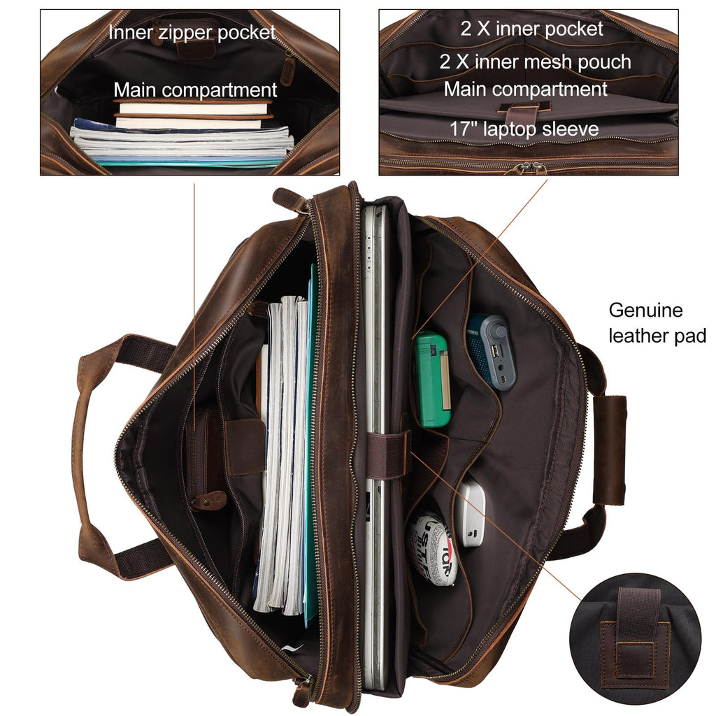Leather Laptop Briefcase L770