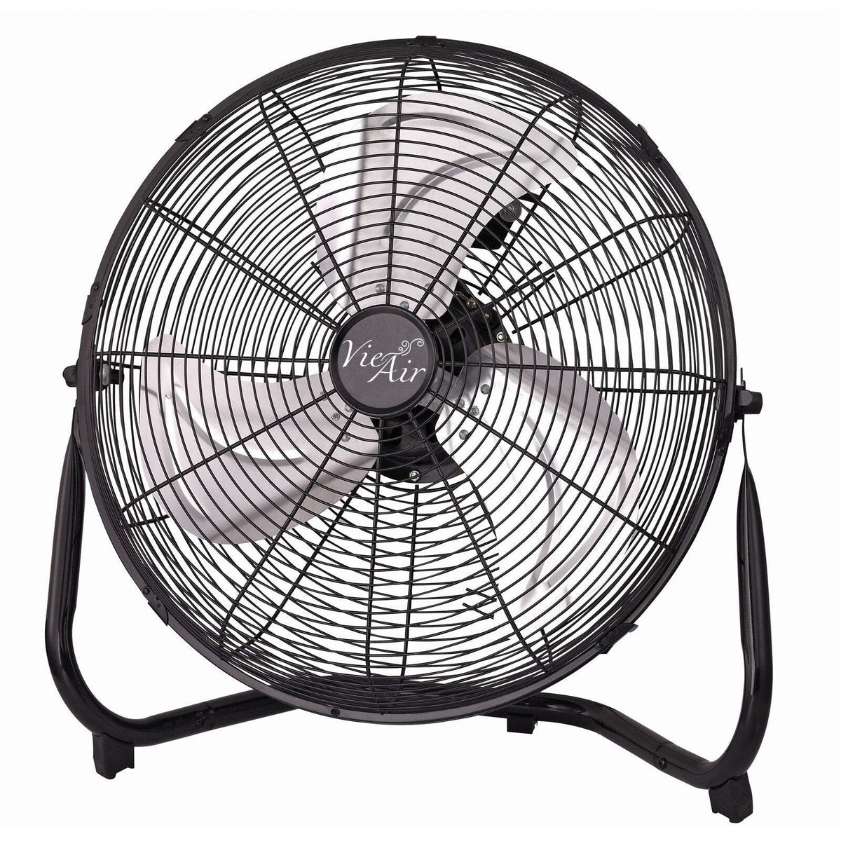 Black 3 Speed Metal Floor Fan J42310