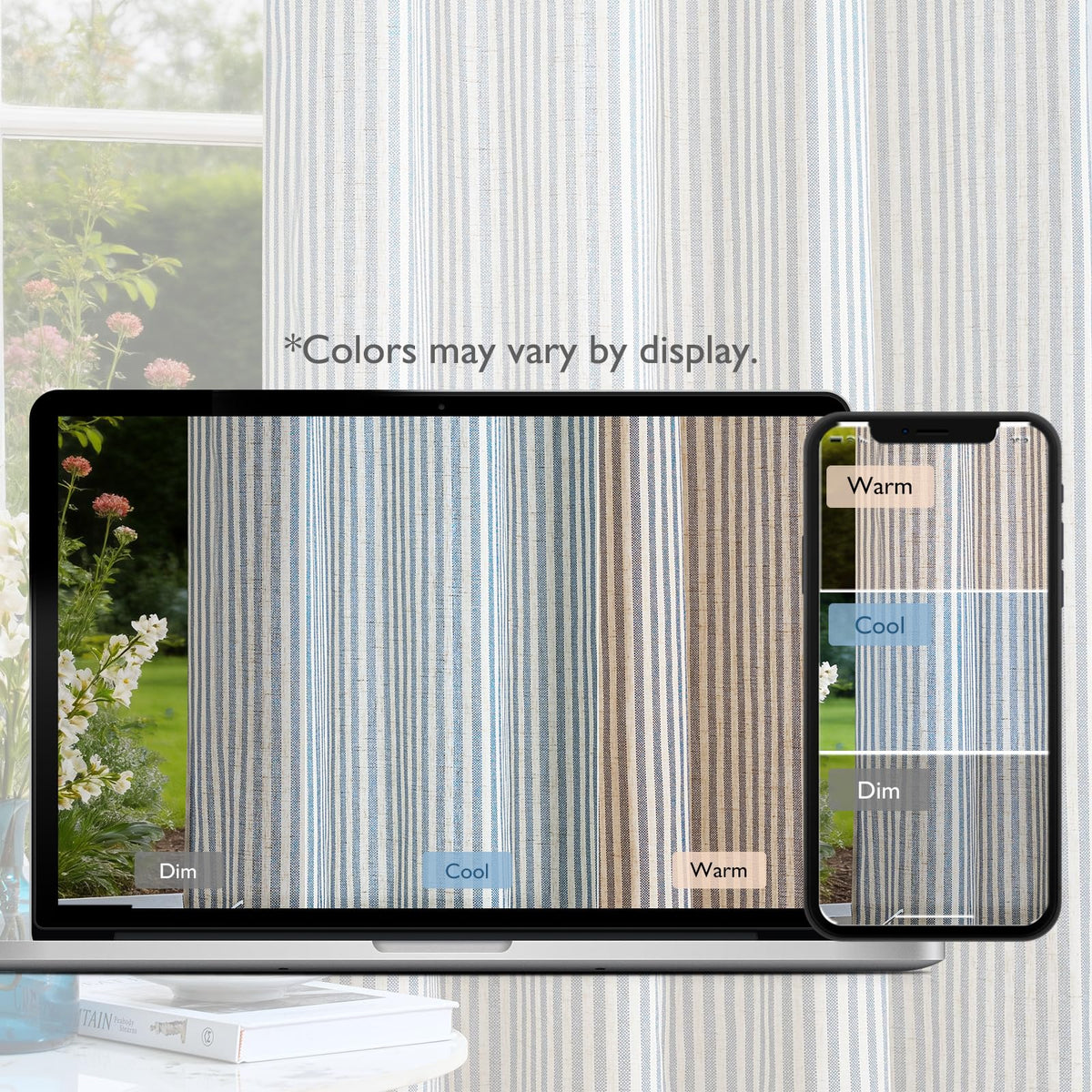 Linen Striped Curtains B2723