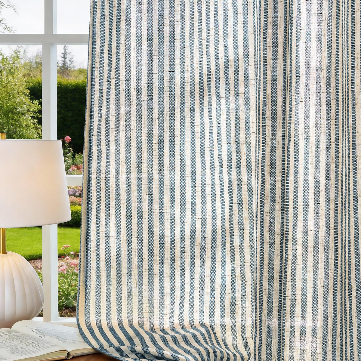 Linen Striped Curtains B2723