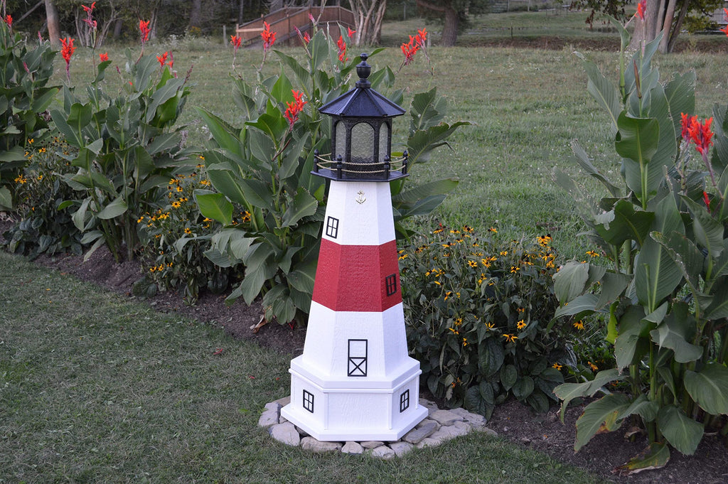 70" Tall Solar LED Outdoor Lighthouse with Base L108