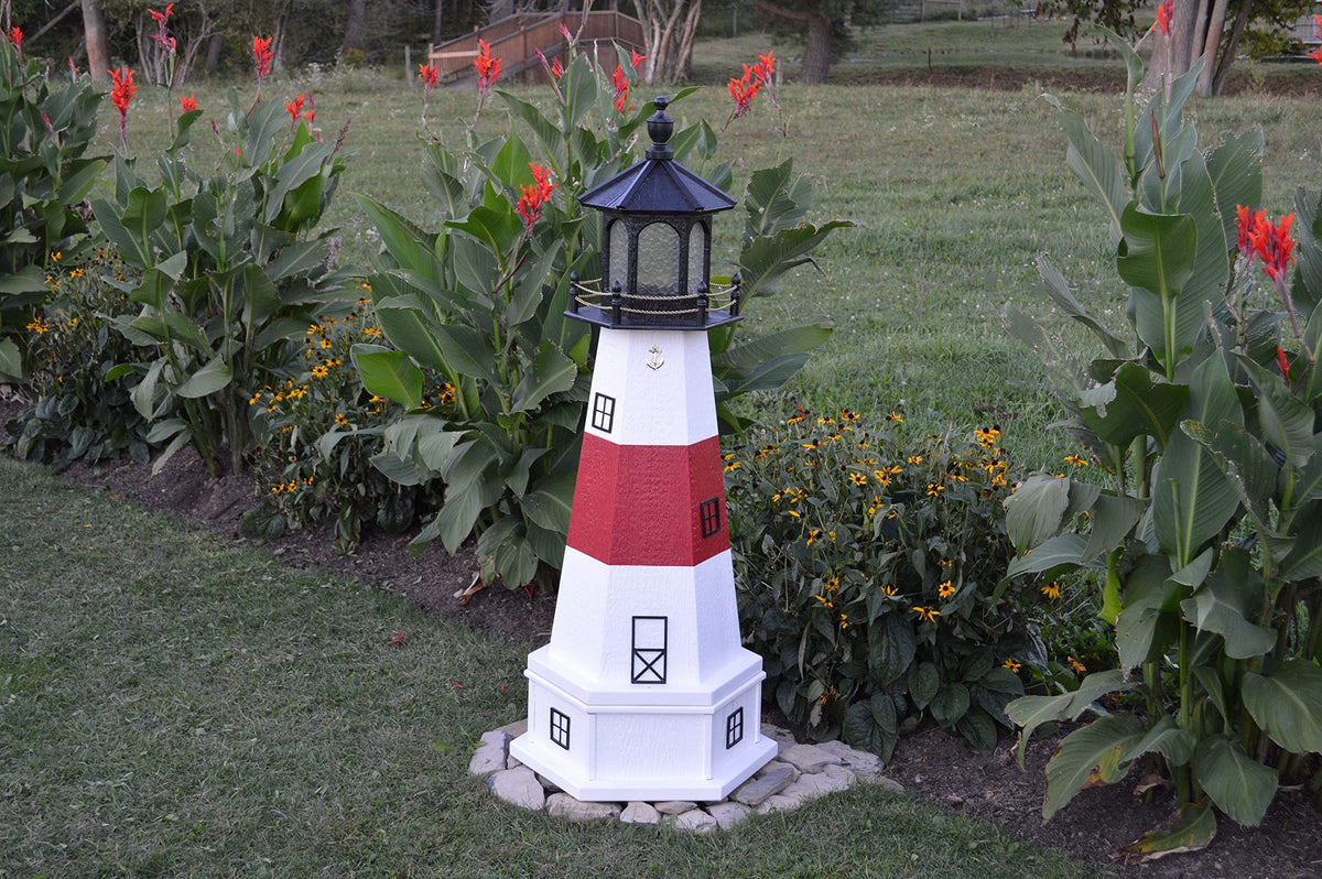 70" Tall Solar LED Outdoor Lighthouse with Base L108