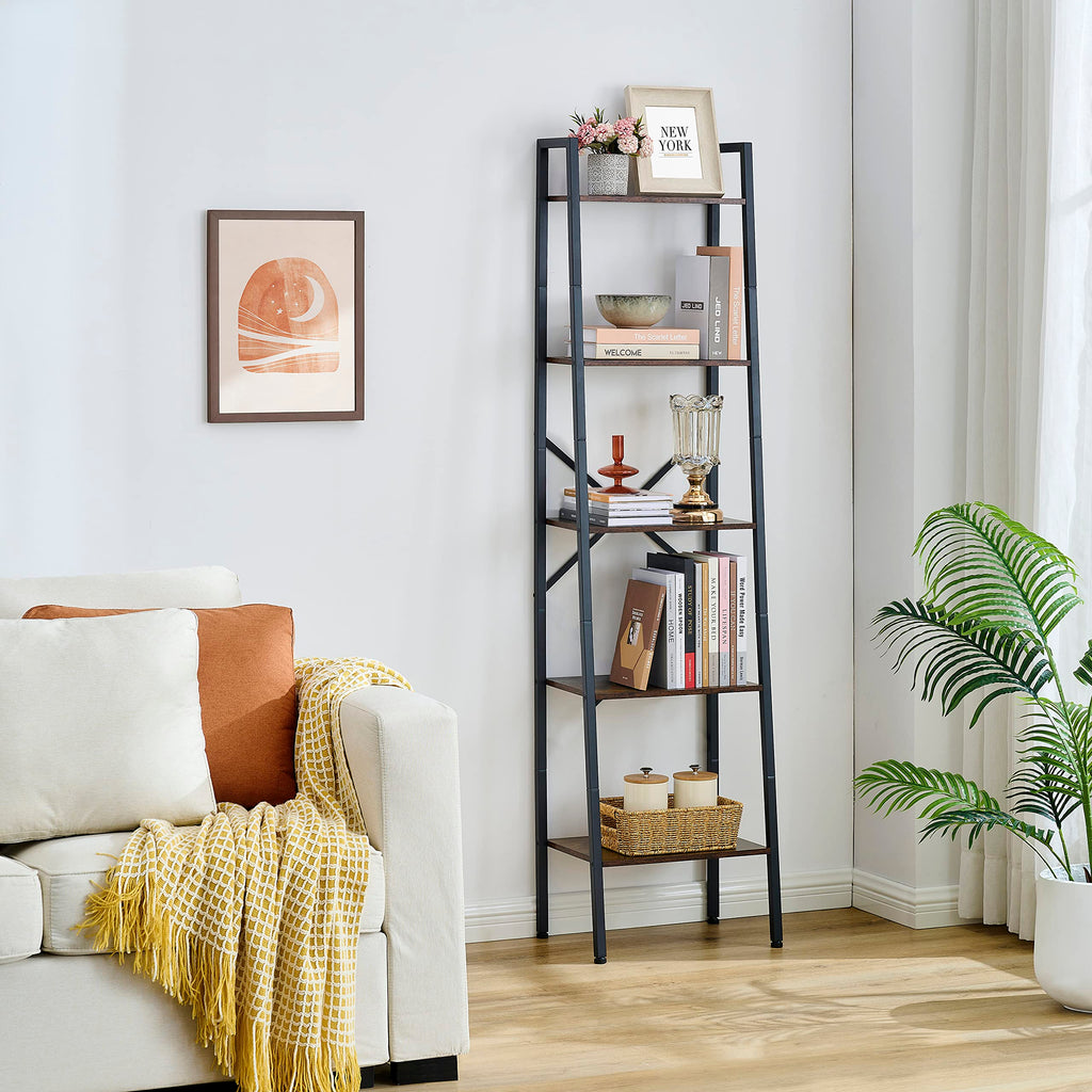 5-Tier Metal Ladder Bookshelf N79949