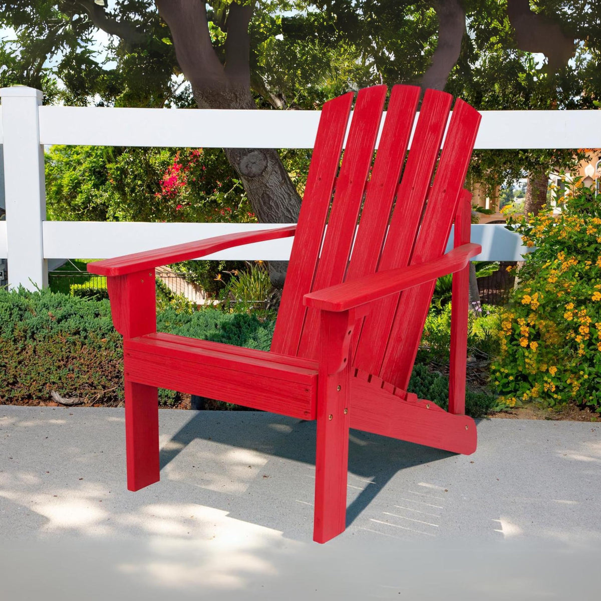 Chili Red Wooden Adirondack Chair E713294