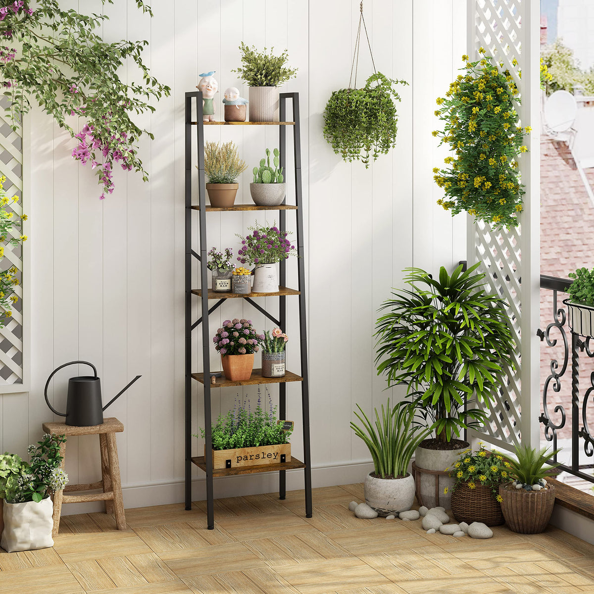 5-Tier Metal Ladder Bookshelf N79949